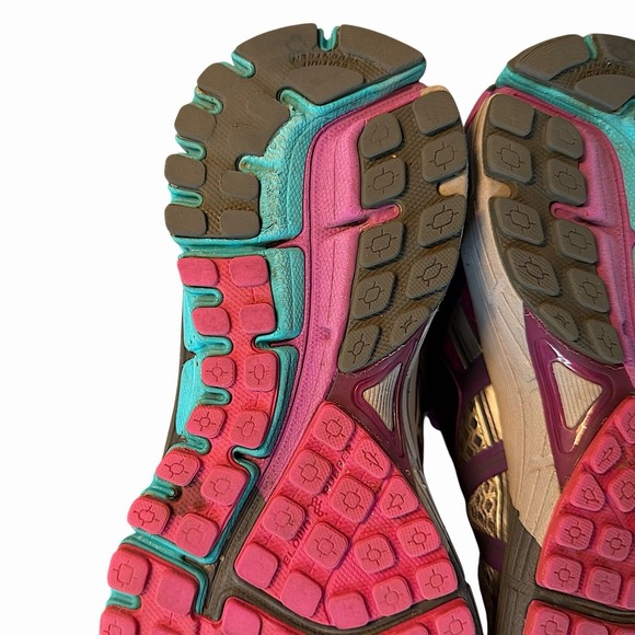 Brooks Adrenaline GTS 17 Running Shoes Womens US 7 B Silver Purple Teal- Read - Picture 6 of 11